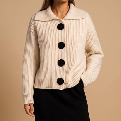 Cardigan oversize en grosse maille côtelée