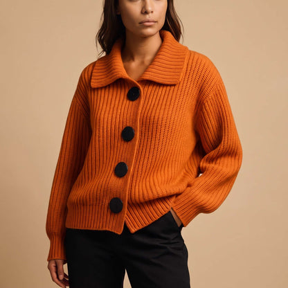 Cardigan oversize en grosse maille côtelée