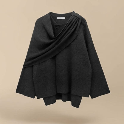 Manteau cape asymétrique