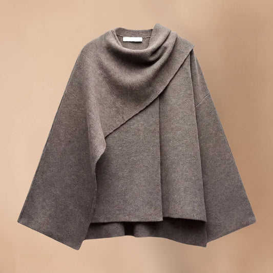 Manteau cape asymétrique