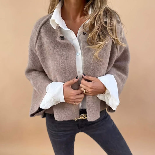 Manteau ouvert à épaules tombantes