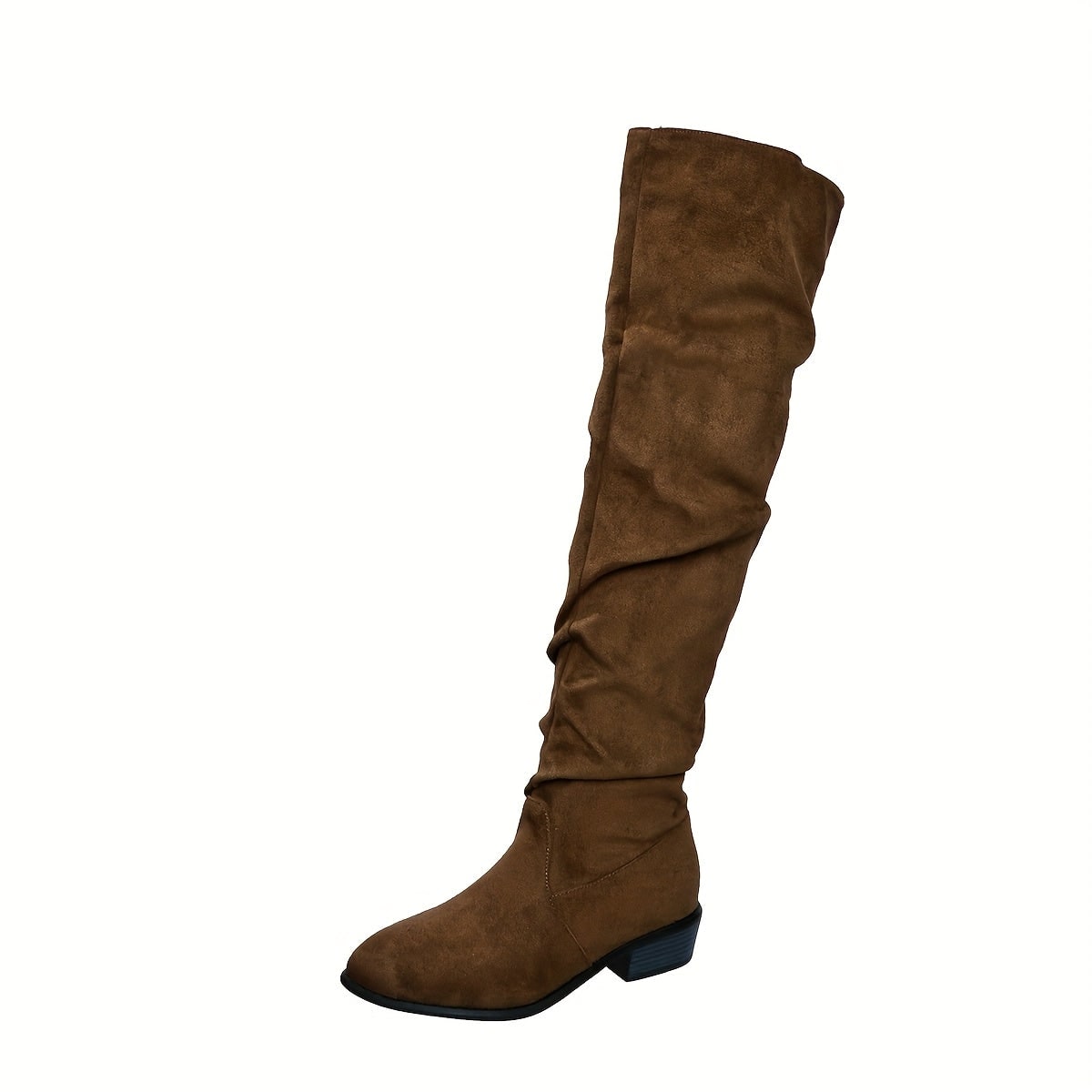 Bottes cuissardes femme à enfiler avec talon bloc 4