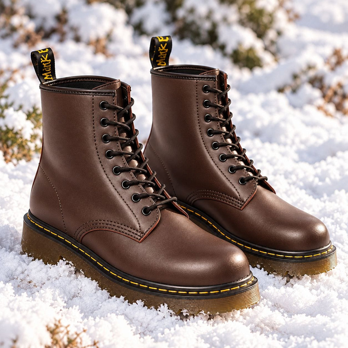 Bottes à lacets unisexes en cuir véritable 7