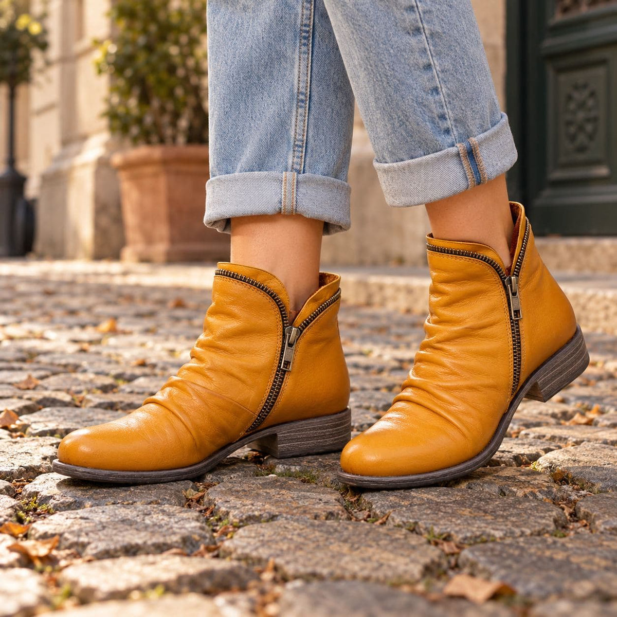 Bottines femme en simili cuir pour l'automne, intemporelles et polyvalentes 2