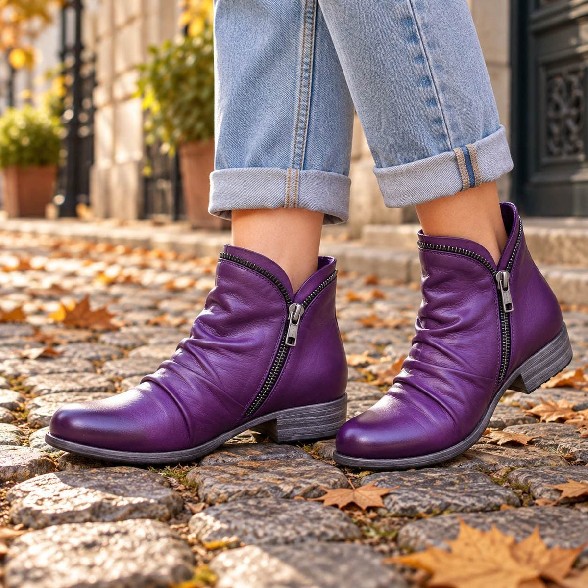 Bottines femme en simili cuir pour l'automne, intemporelles et polyvalentes 4