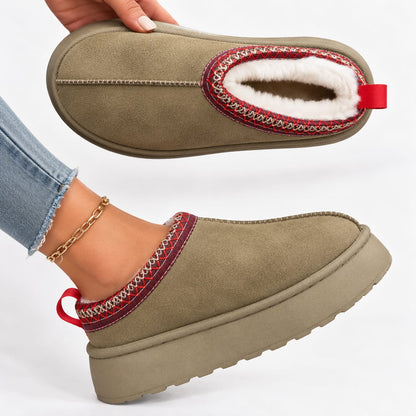 Léonie chaussons femme doublure douce vue de dessus