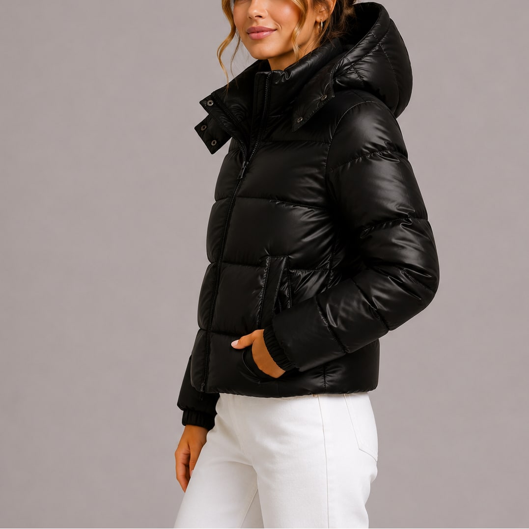 Doudoune à capuche femme, manteau matelassé léger 4