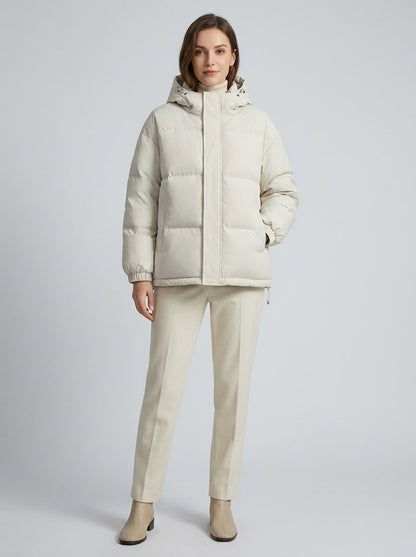 Chloé | Femme Ample Capuche Épaules Tombantes Hiver Doudoune 3