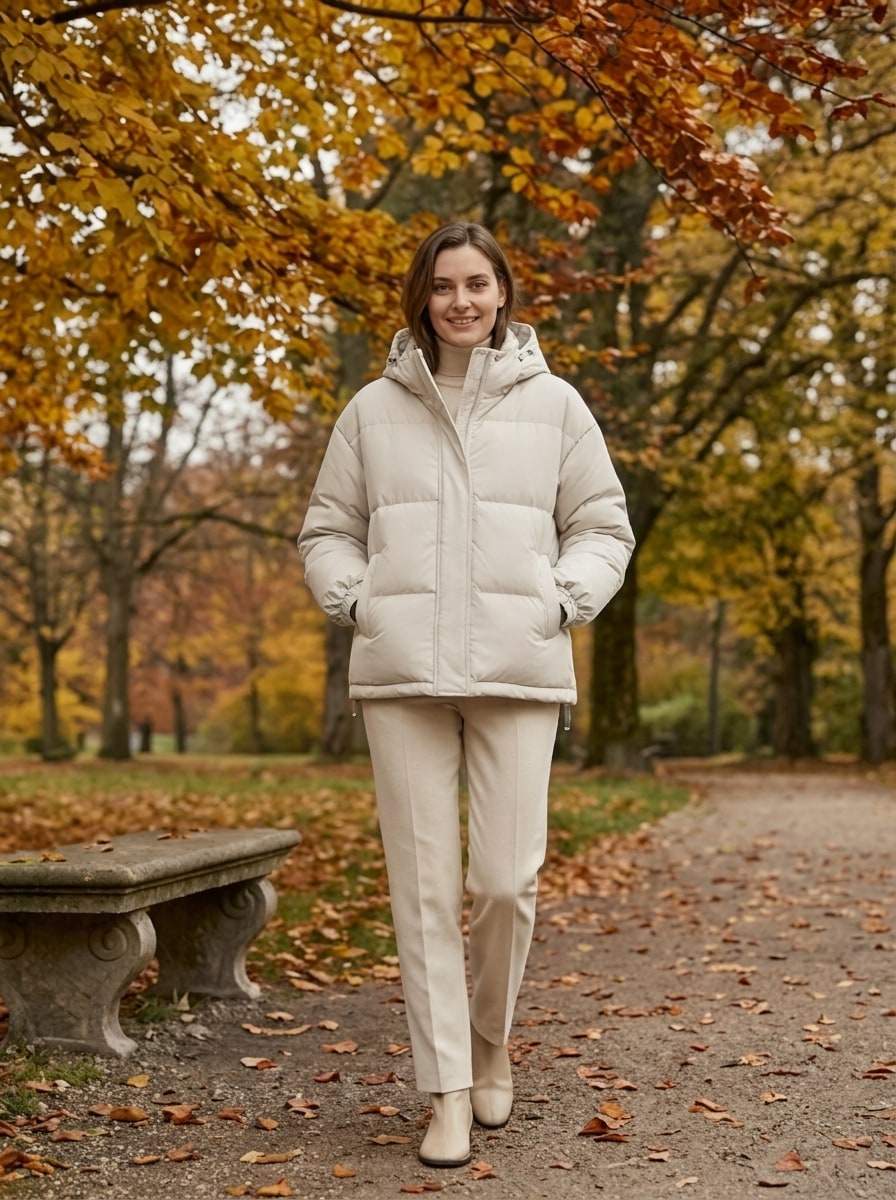 Chloé | Femme Ample Capuche Épaules Tombantes Hiver Doudoune 4