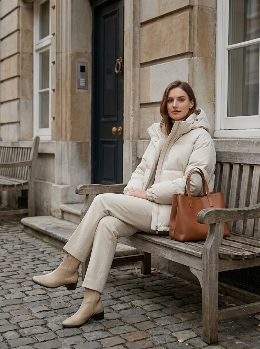 Chloé | Femme Ample Capuche Épaules Tombantes Hiver Doudoune 5