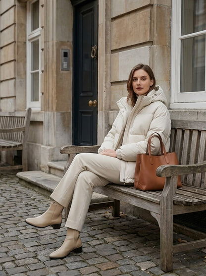 Chloé | Femme Ample Capuche Épaules Tombantes Hiver Doudoune 5