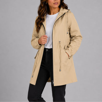 Jeanne | Femme Léger Capuche Réglable Taille à Cordon Imperméable 1