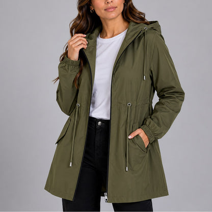 Jeanne | Femme Léger Capuche Réglable Taille à Cordon Imperméable 2