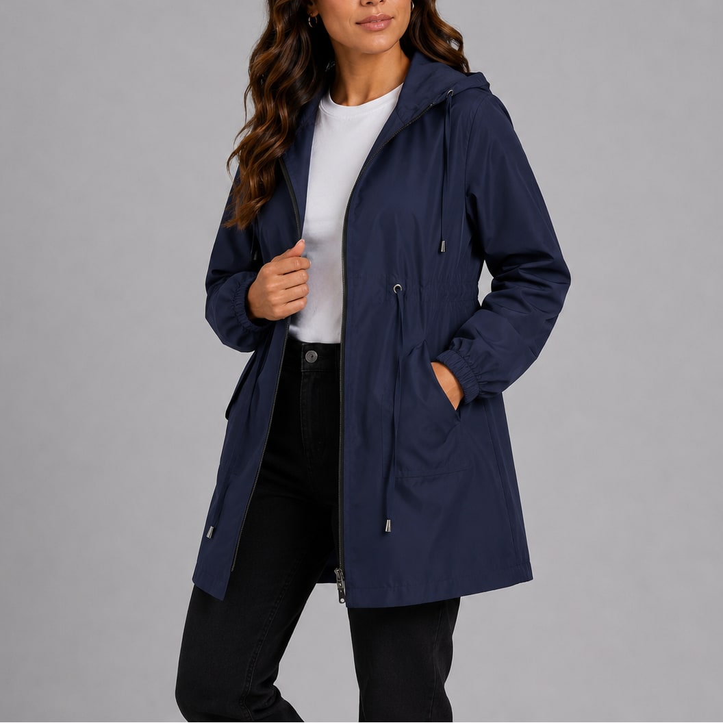 Jeanne | Femme Léger Capuche Réglable Taille à Cordon Imperméable 3