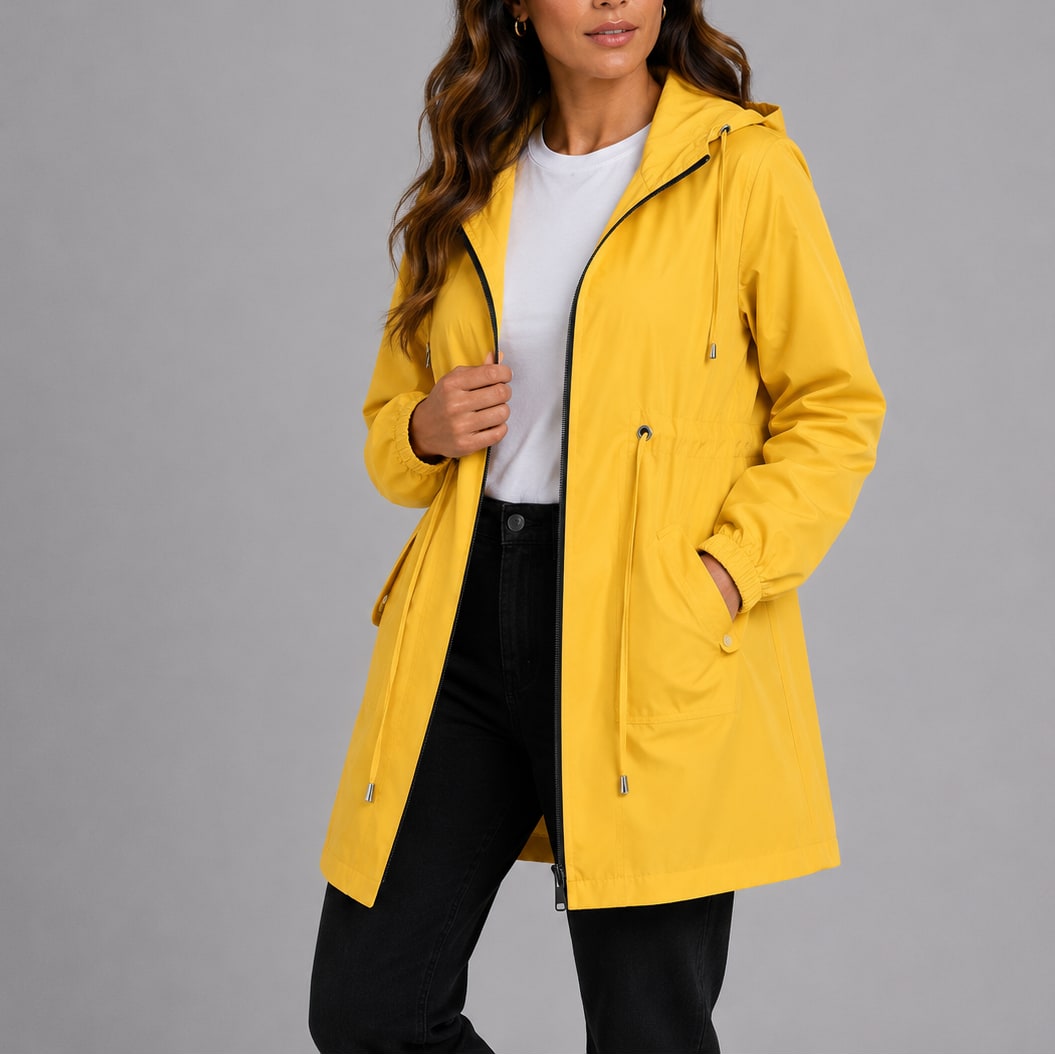 Jeanne | Femme Léger Capuche Réglable Taille à Cordon Imperméable 7