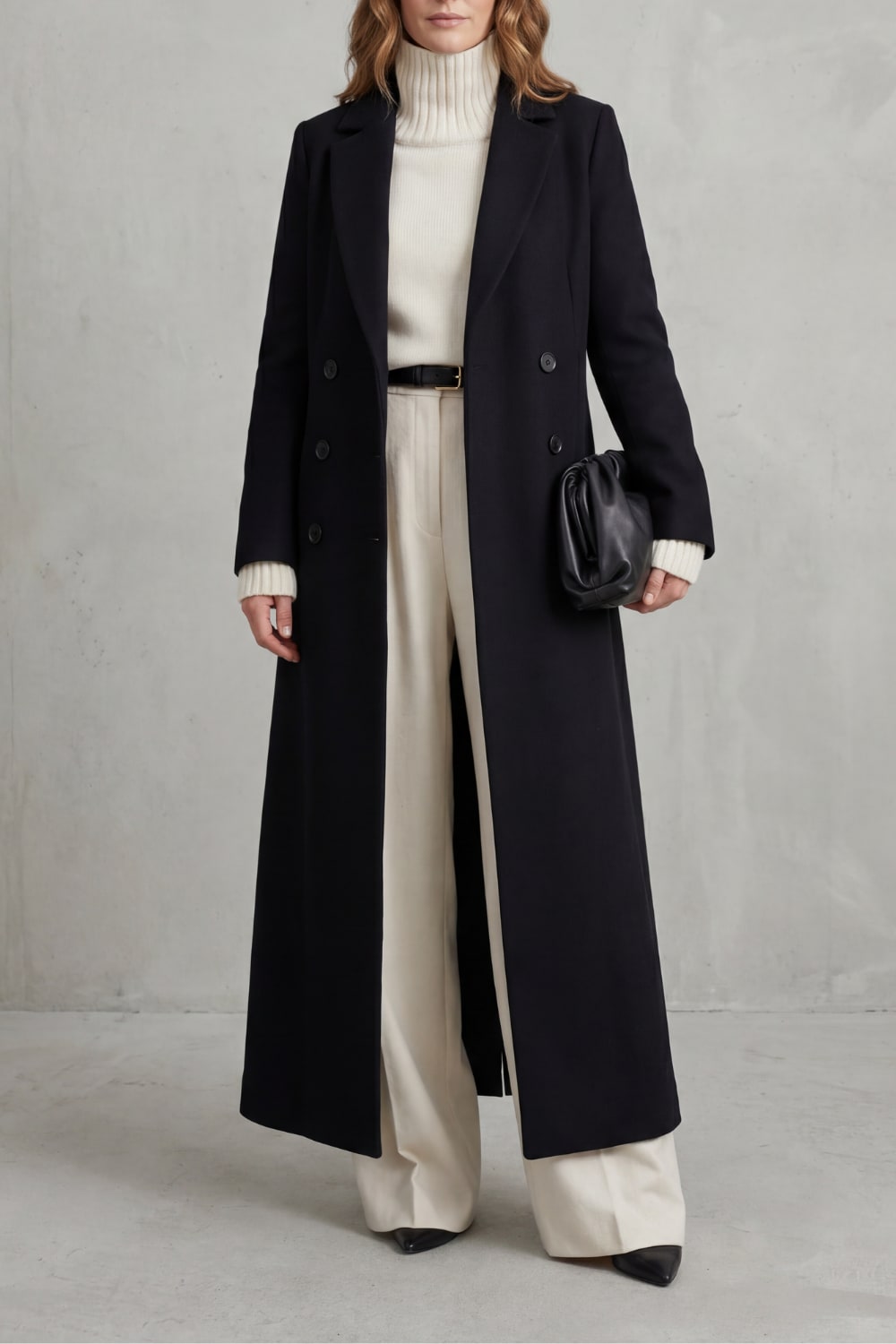 Manteau long ajusté pour femme, coupe classique et chaleur intemporelle 1