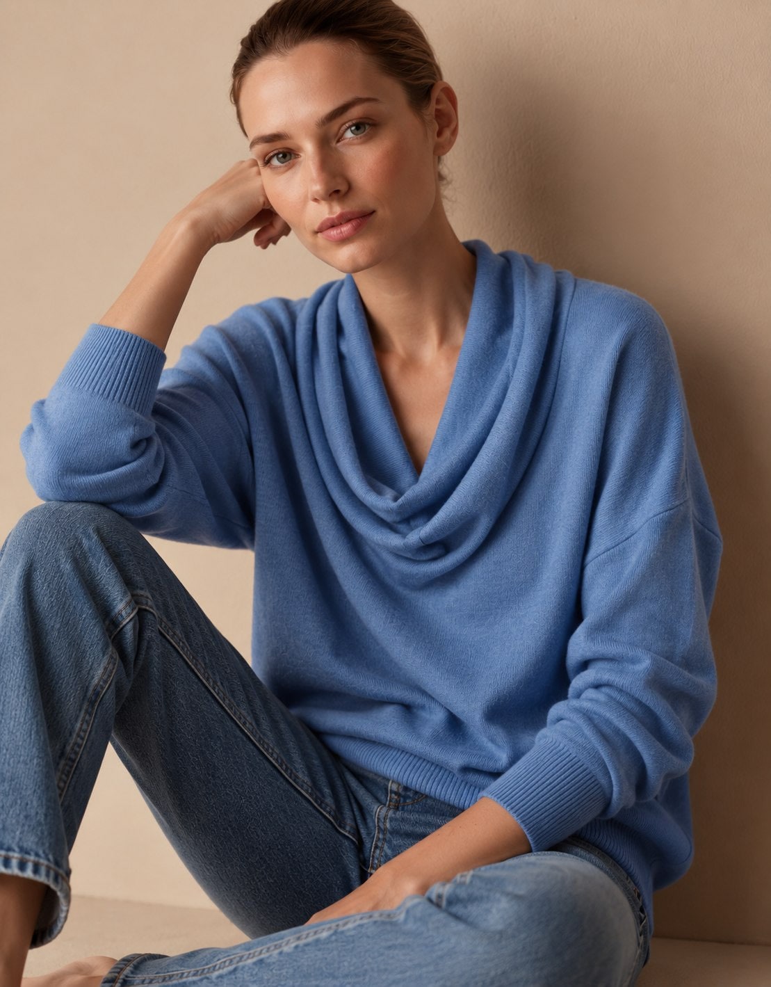 Pull en maille col bénitier femme, manches longues 4