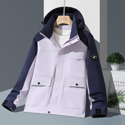 Veste technique à capuche, coloris lilas