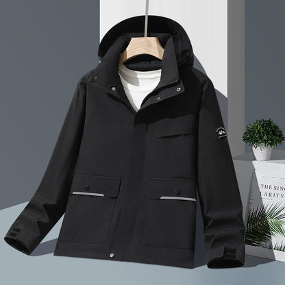 Veste technique à capuche, coloris noir